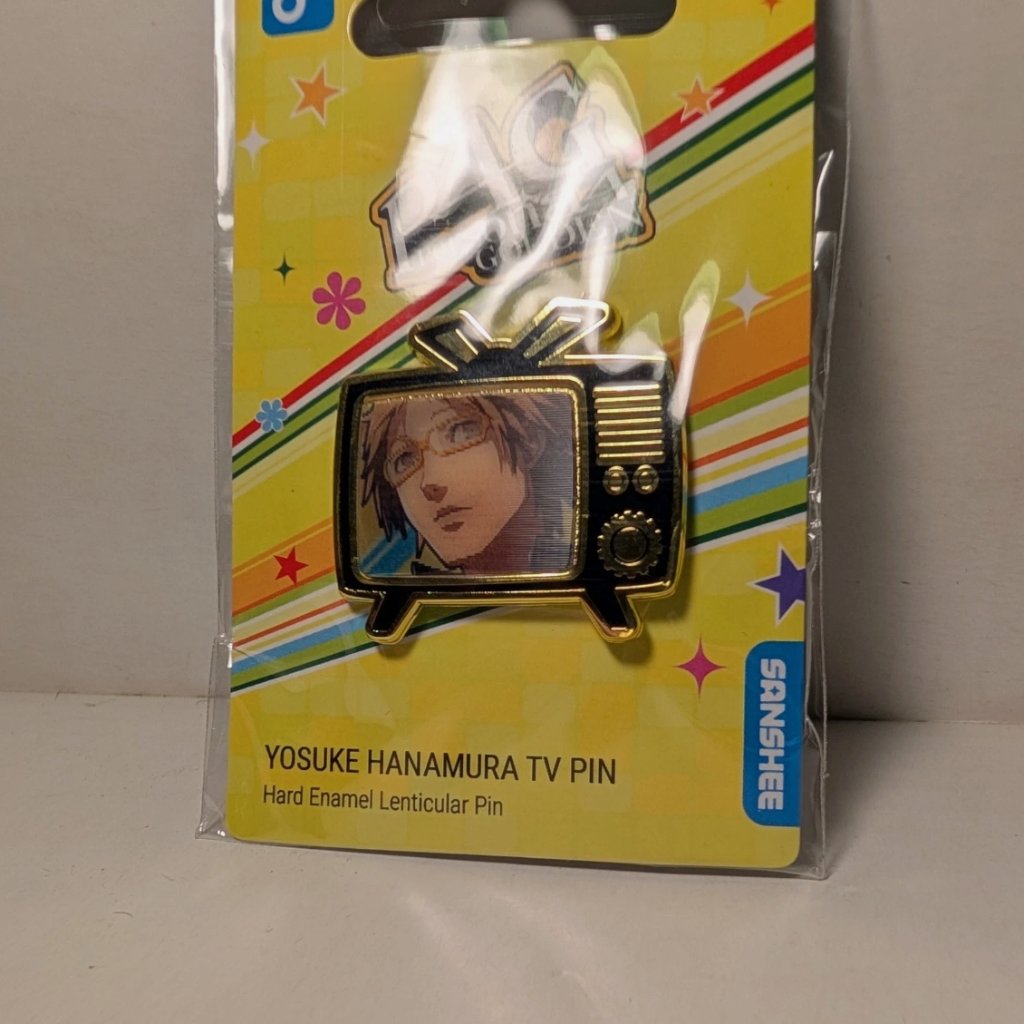 Persona 4 Golden Yosuke Hanamura Lenticular Enamel Pin Official P4g Lapel Badge